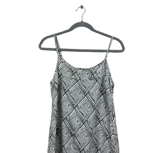 Diesel Womens Mini Tank Dress Spaghetti Straps White Gray‎ Print M Made in Italy - Picture 2 of 6